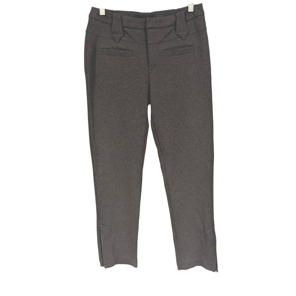 Cabi Charcoal Gray Ankle‎ Pants Split Hem Size 4 Business Casual Workwear Chic